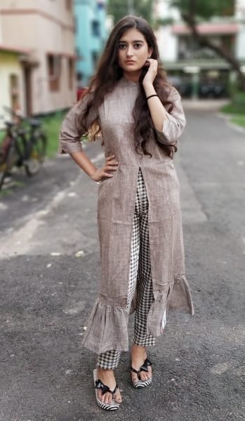 short kurti pant set